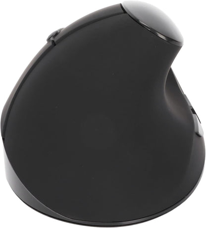 Left-Handed Mouse, 2.4G Wireless Vertical Ergonomic Mouse, 800/1200/1600 DPI Adjustable, Rechargeable Optical Mouse with USB Receiver, for Laptop Computer PC Desktop (Black)