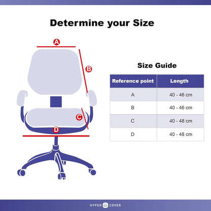 2-Pieces Jacquard Office Chair Cover (Black) - Stretchable Office Chair Seat Cover and Back Cover Slipcovers for Office Chair Durable, Washable, Easy Fit Office Chair Covers