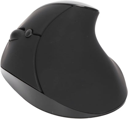 Left-Handed Mouse, 2.4G Wireless Vertical Ergonomic Mouse, 800/1200/1600 DPI Adjustable, Rechargeable Optical Mouse with USB Receiver, for Laptop Computer PC Desktop (Black)