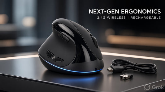 Ergonomic Wireless Mouse (Left-Hand)