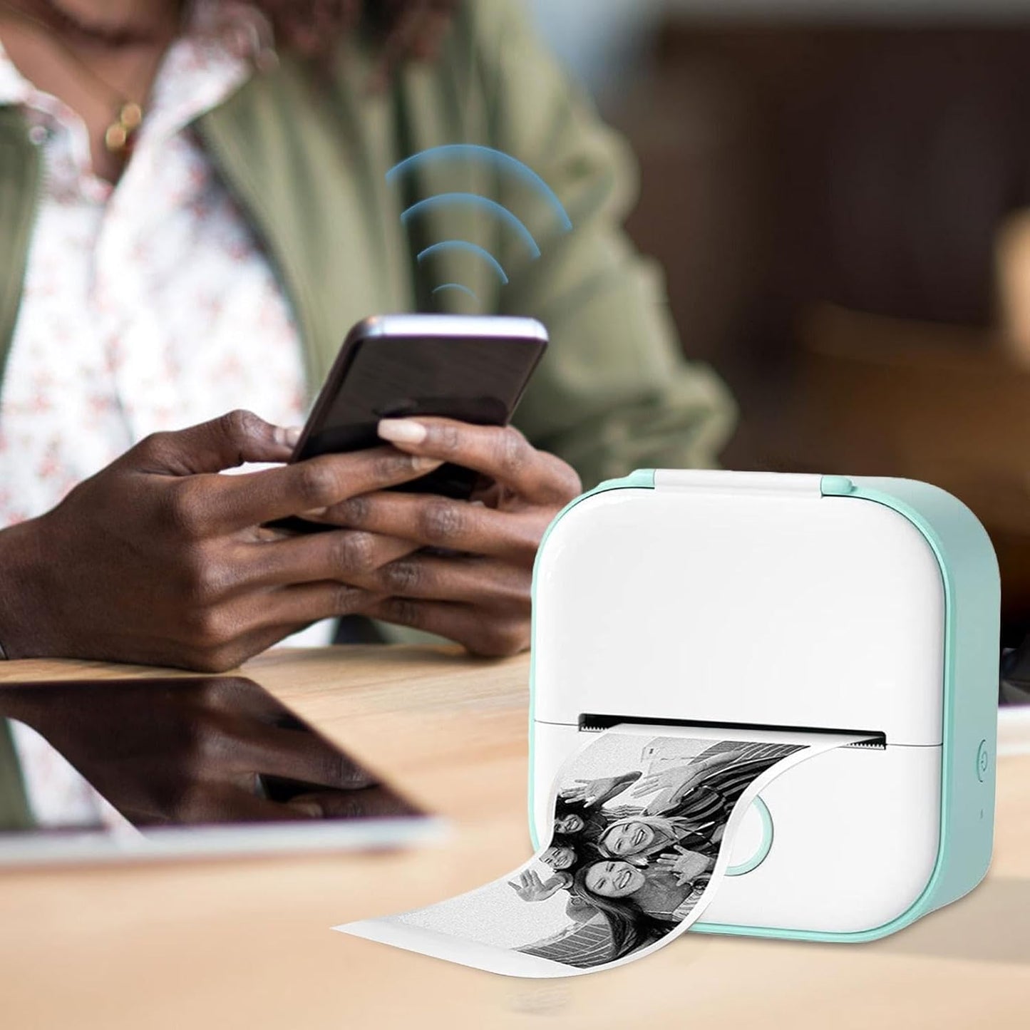 Inkless Printer | Inkless Thermal Sticker Printer | Portable Wireless Printer | Pocket Printer Sticker Maker Machine | Study Supplies for Journal, Photos, Notes, Kids Gift