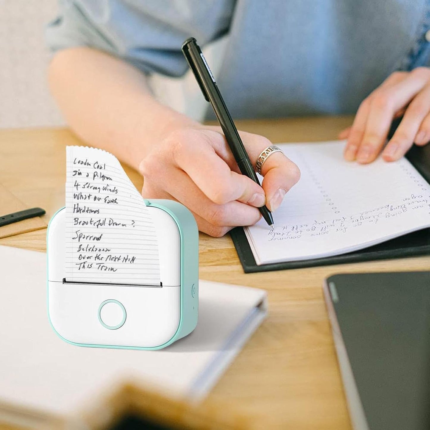Inkless Printer | Inkless Thermal Sticker Printer | Portable Wireless Printer | Pocket Printer Sticker Maker Machine | Study Supplies for Journal, Photos, Notes, Kids Gift